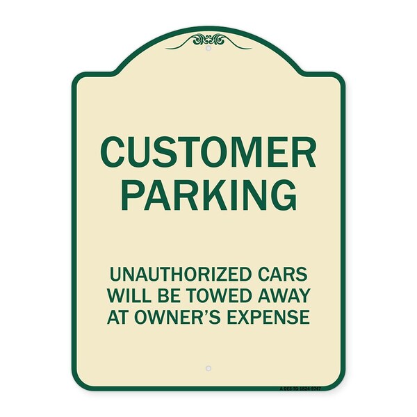Designer Series-Unauthorized Cars Will Be Towed Away At Owners Expense, 18" L, 24" H, TG-1824-9747